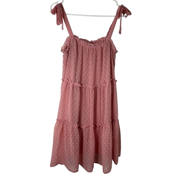 Francesca’s Candace Tiered Clip Dot Mini Dress, Size M - Picture 2 of 10